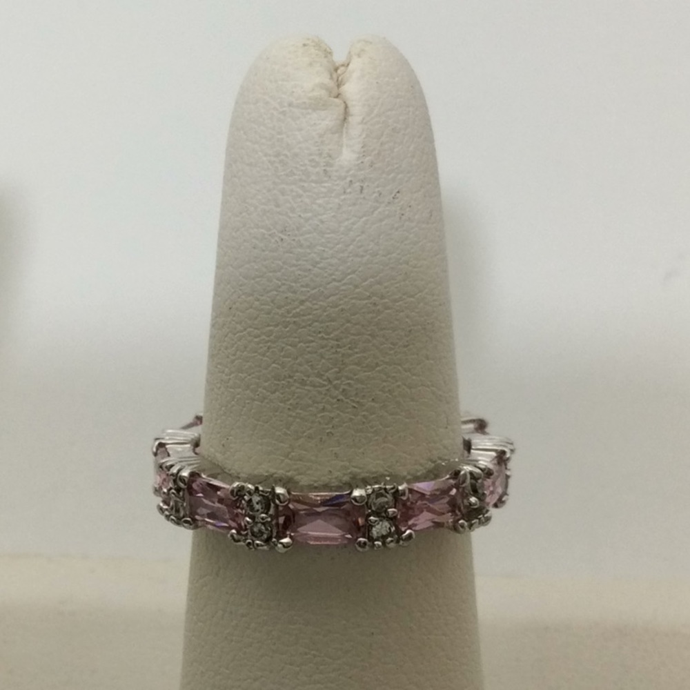 Pink & Rhinestone Ring Trio - Picture 3 of 4